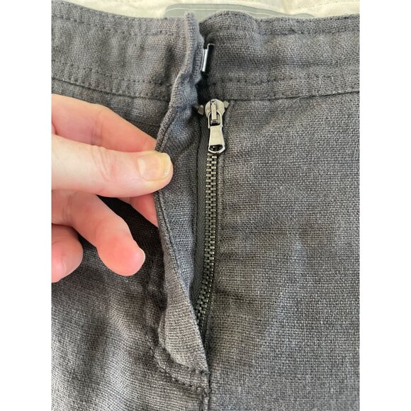 Proenza Schouler 100% Linen Dark Gray Shorts 7.5 in Inseam Made in Italy Size 8 - Picture 5 of 7